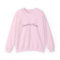 Crewneck Sweatshirt — "Saved by Grace" Christian Scripture Pullover (1 John 1:17)